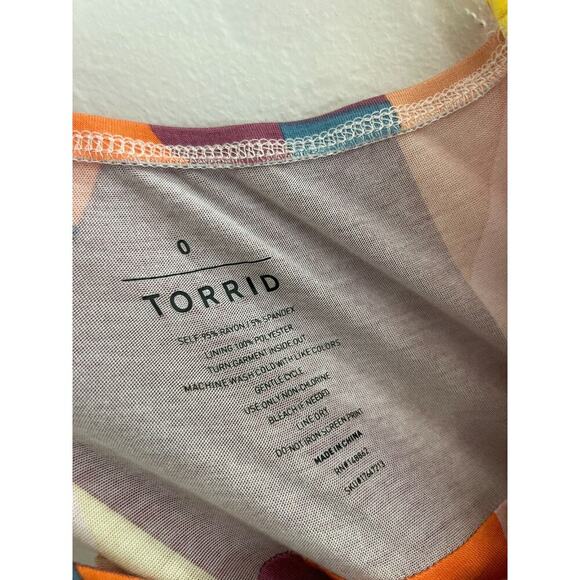 Torrid 0 / 12 Maxi Dress Flowy Summer Soft Tiered Pastel Sleeveless Stretch Midi - Picture 11 of 11